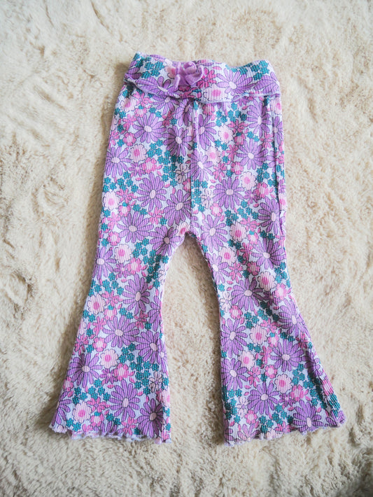 (FREE) Mini Mango Floral Flare Tights / 1Y - Thrift Club