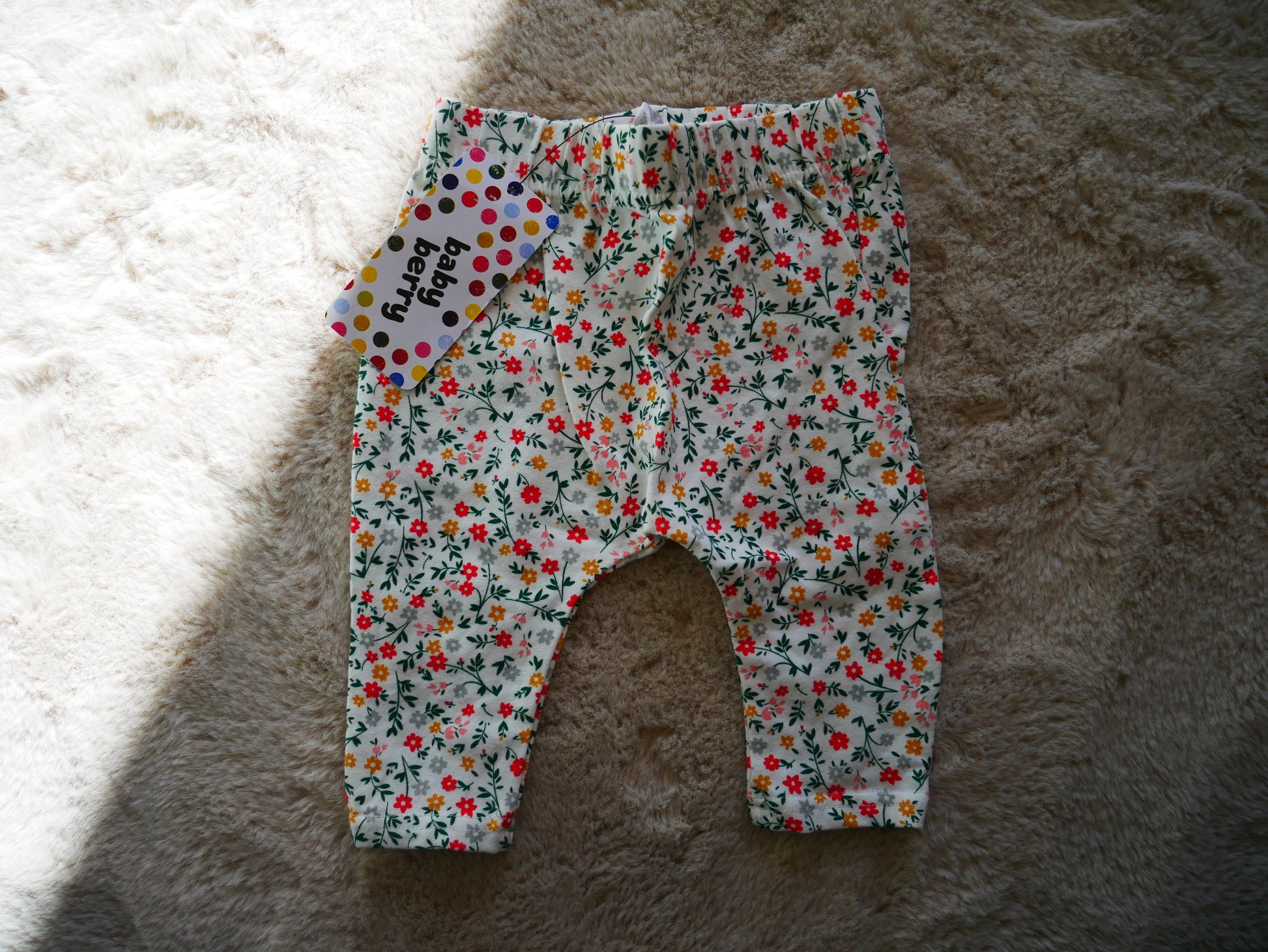 Baby Berry Floral Tights / 0-3m - Thrift Club